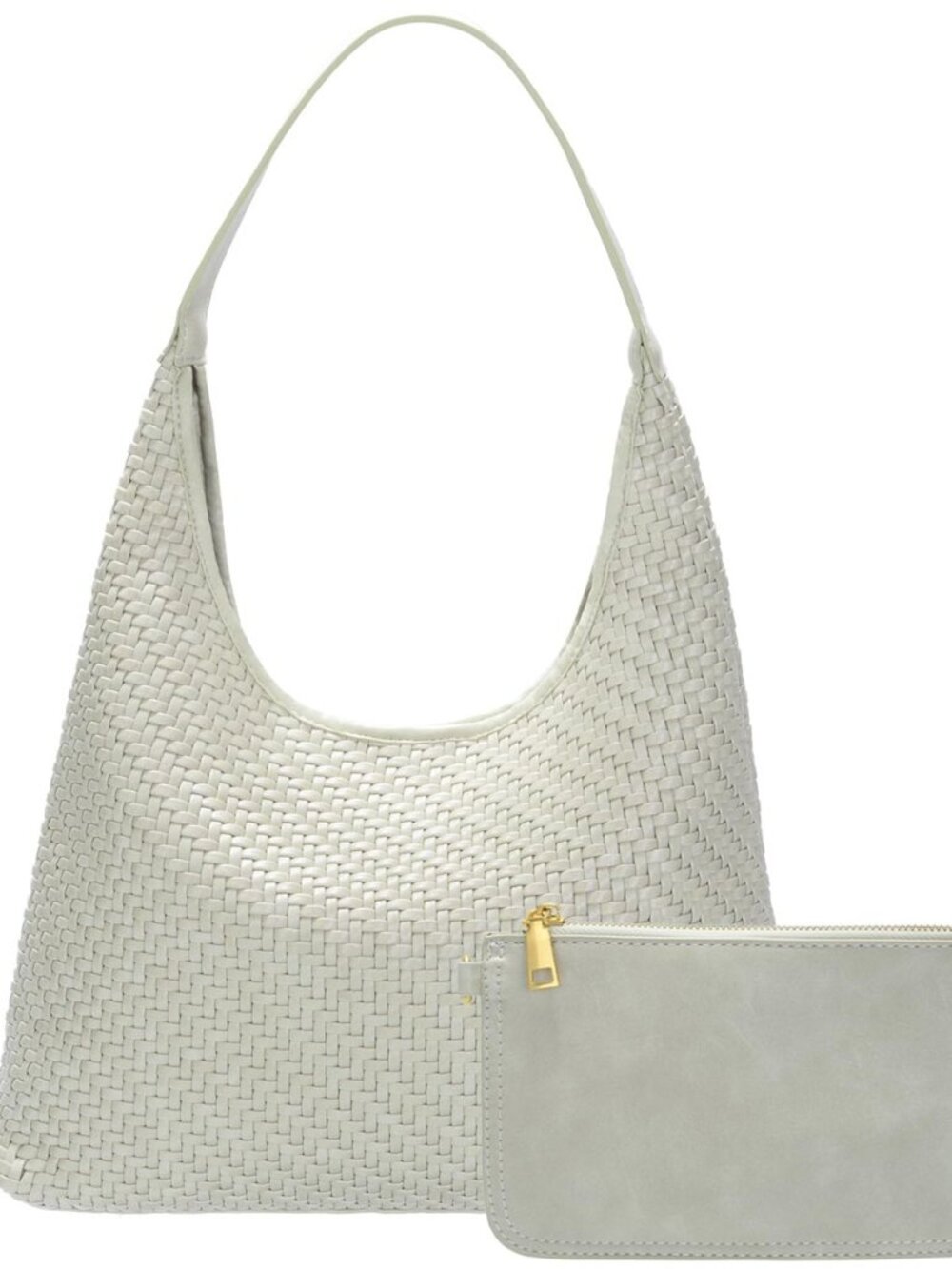 Woven Tote Bag for Women with Purse Fashion Shoulder Hobo Bags Woven Leather